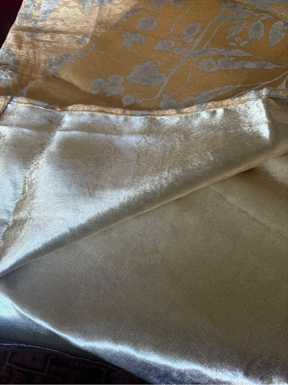 Gold and Silver Four Panel Curtains